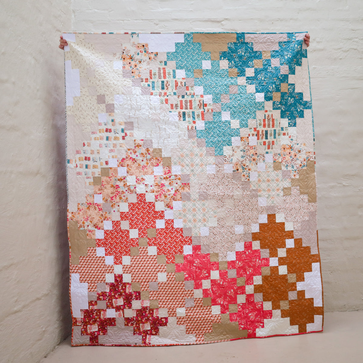 Pre-Cut Baby Quilt Kit - Pink Argyle (Click here for more detail)