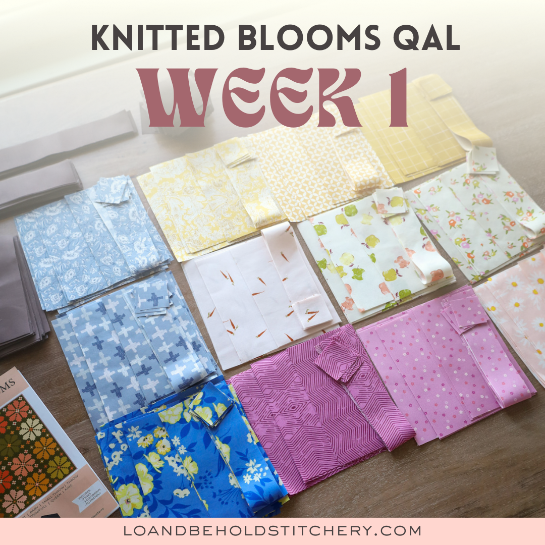 Knitted Blooms Quilt Along - Week 1: Cutting + Mix and Match