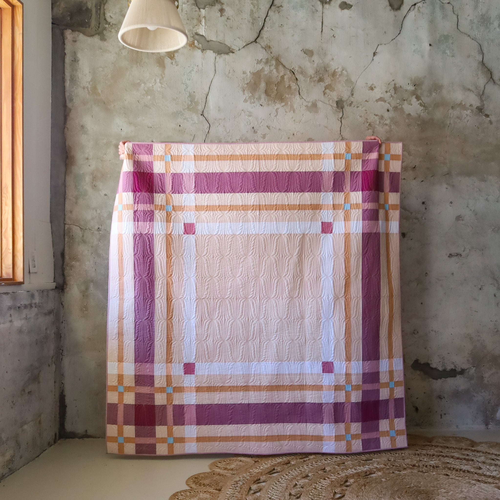 Upscale Plaid Quilt - the Winter Blush version