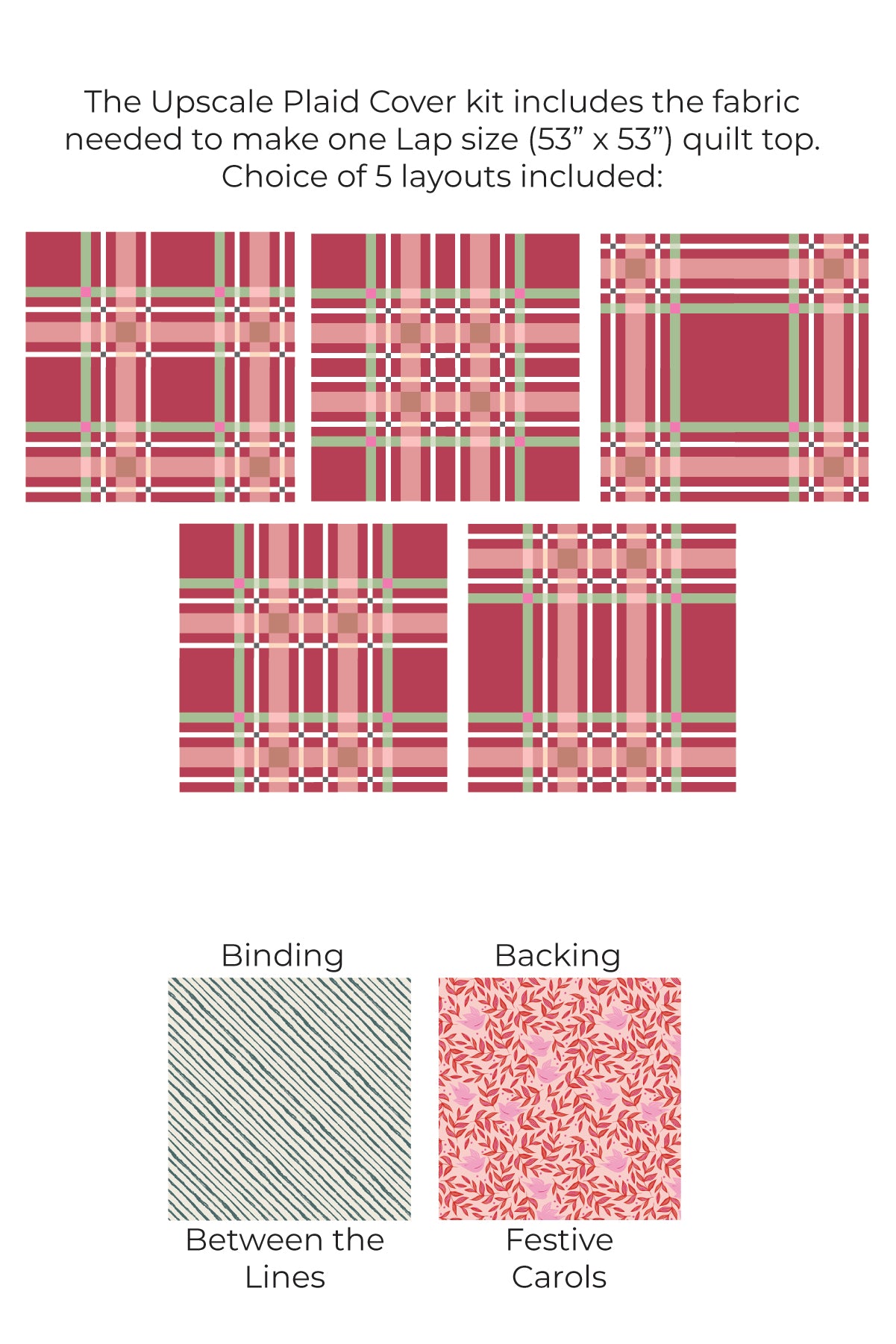 Upscale Plaid Winterberry Quilt Kit: LAP Size