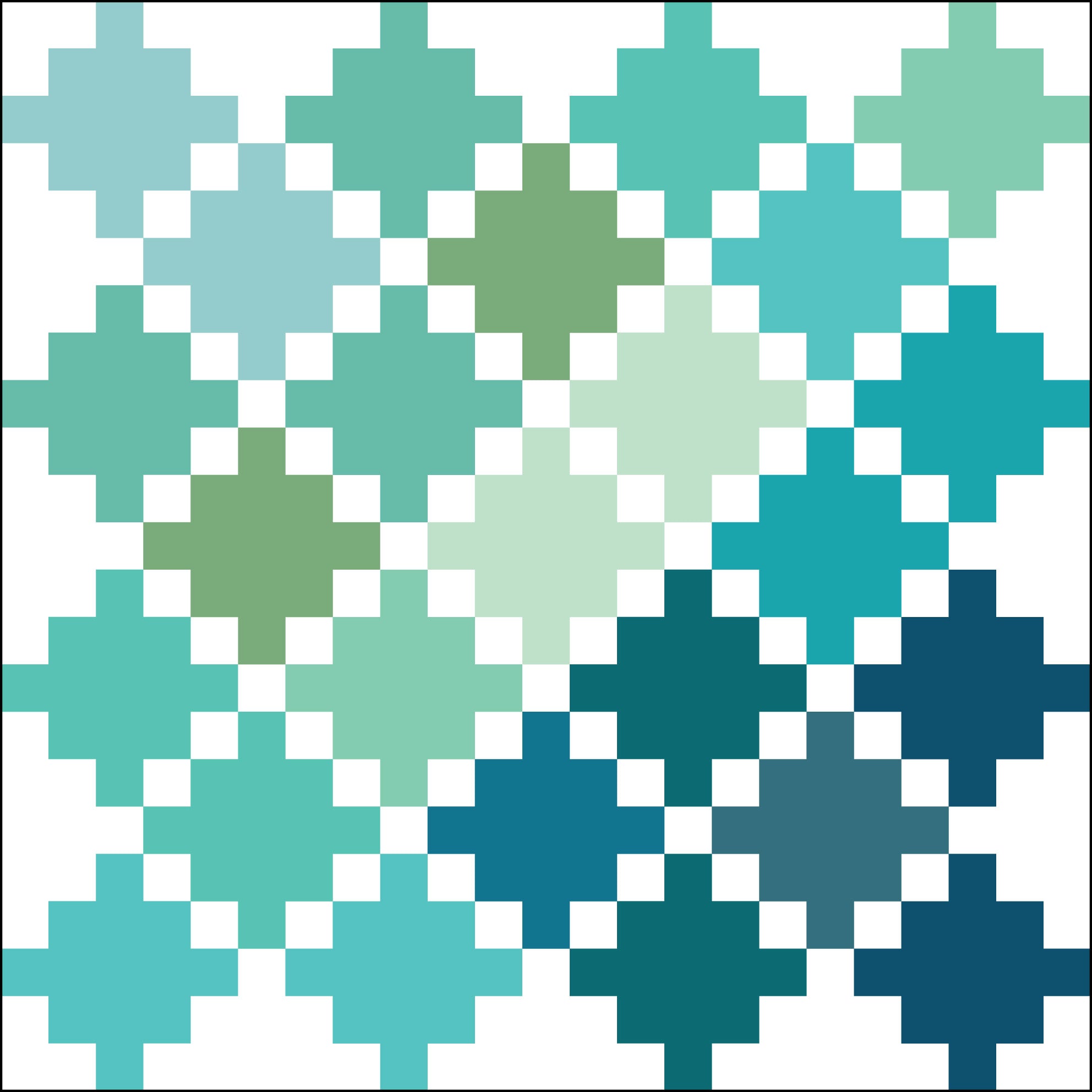 Celtic popular Diamond Quilt Kit - Blue